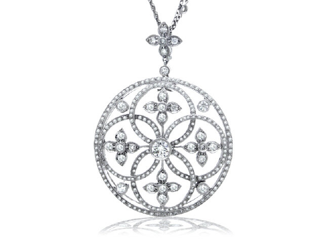 Diamond medallion pendant