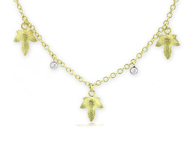 14K Y/G DIAMOND NECKLACE