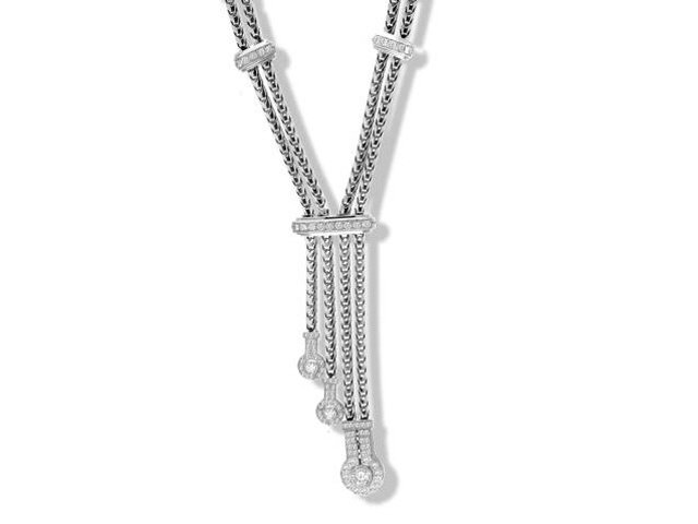 18K W/G DI MODOLO DIAMOND NECKLACE DIAS=1.84CTS