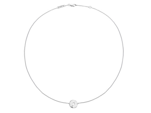 18K W/G DOUBLE SENS NECKLACE 11MM