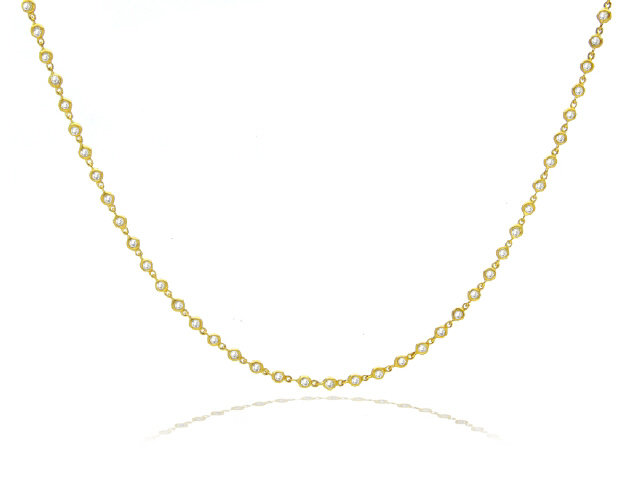 18K Y/G DIAMONDS BY THE YARD NECKLACE
