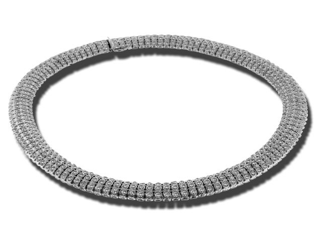 18K White Gold Diamond Necklace