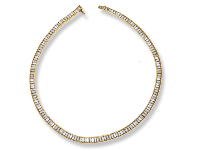 18K Yellow Gold Diamond Necklace