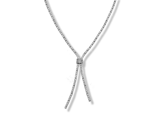18K White Gold Diamond Necklace