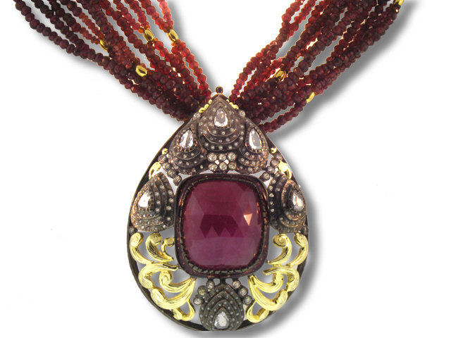 Ruby and Diamond Pendant