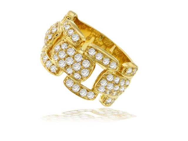 18K Y/G DIAMOND 1.48CT RING