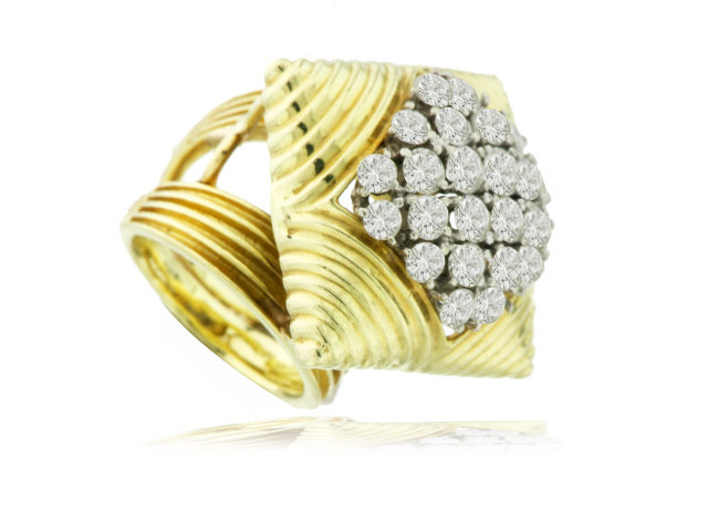 18K Y/G DIAMOND RING