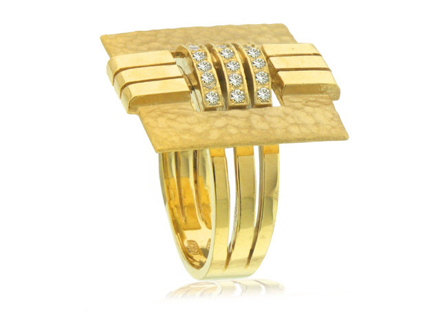 14k y/g diamond & gold ring