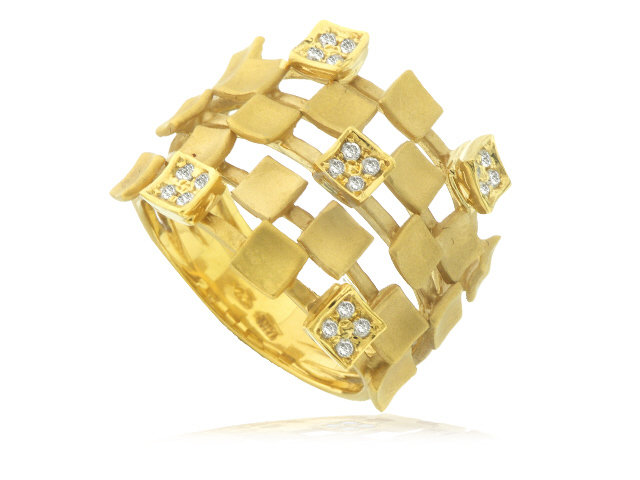 14k y/g diamond & gold ring