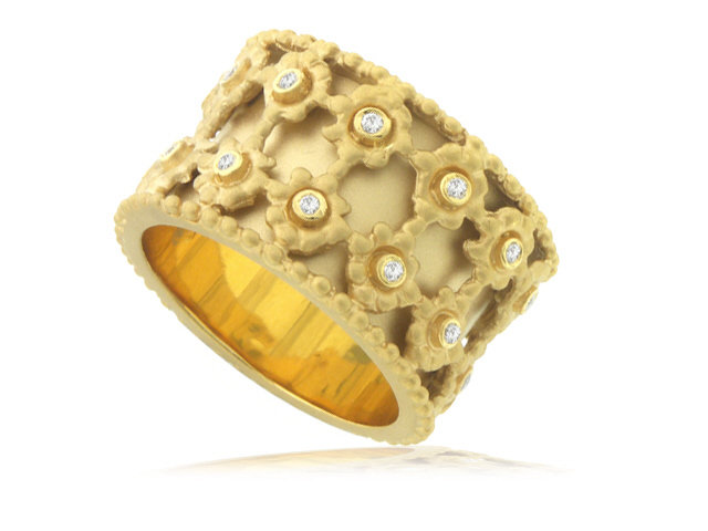 14k y/g diamond ring
