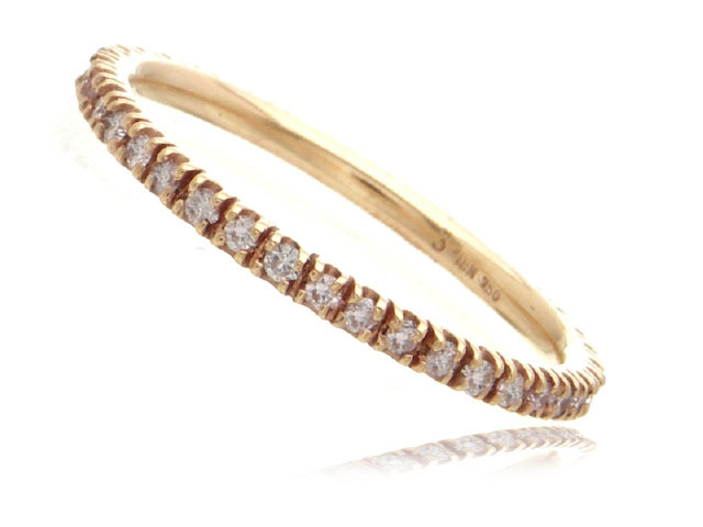 18K Rose Gold Diamond thin Eternity Band