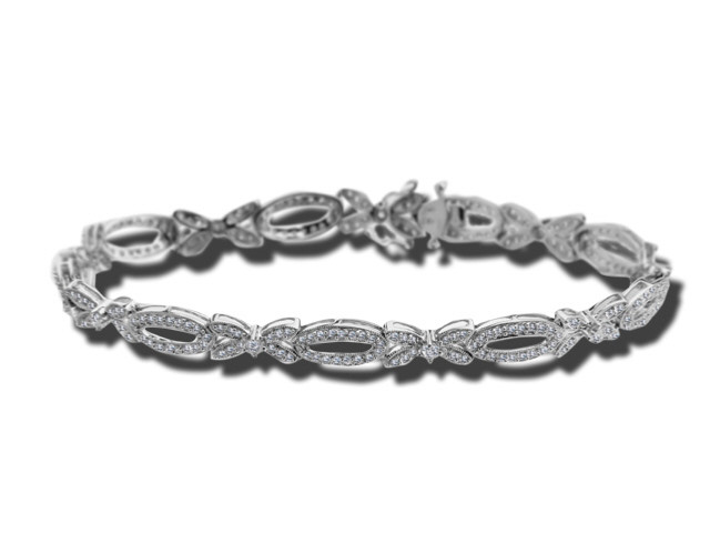 18K White Gold and Diamond Bracelet