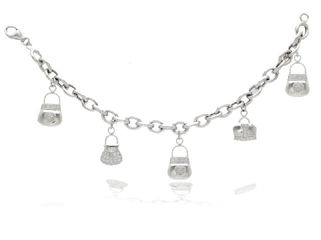 14KW DIA..54CT CHARM PURSES BRACELET