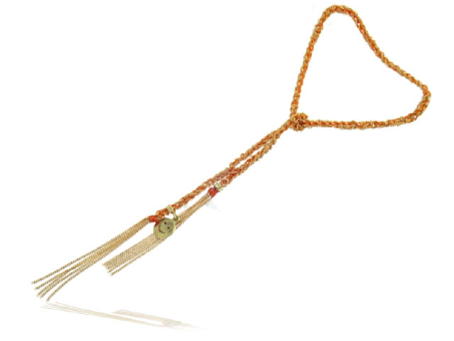 18KY GOLD & ORANGE LUCKY BRACELET