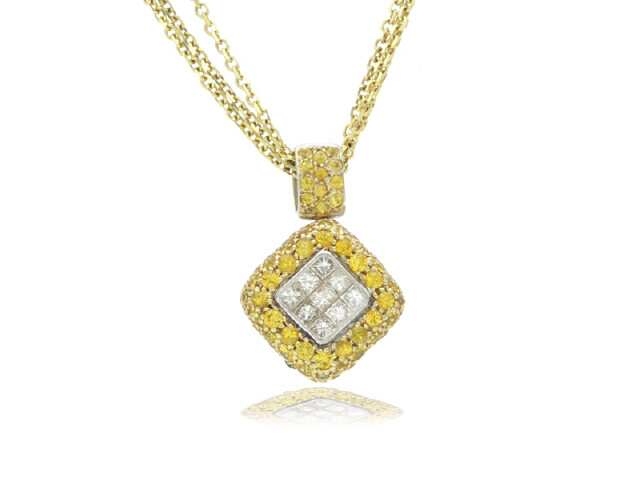 18KW DIA..63CT YS.2.33CT FASHION PENDANT