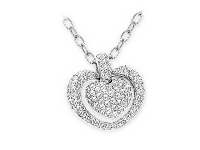 18K W/G DIAMOND 1.88CT PENDANT