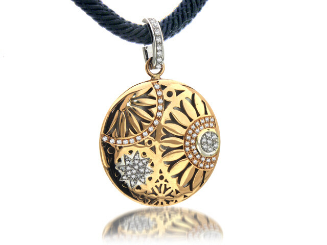 18K R/G "INDIA PERZIOSA" DIAMOND PENDANT