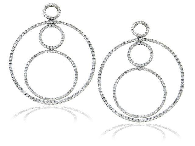 18KW DIA.1.95CT DANGLE EARRINGS