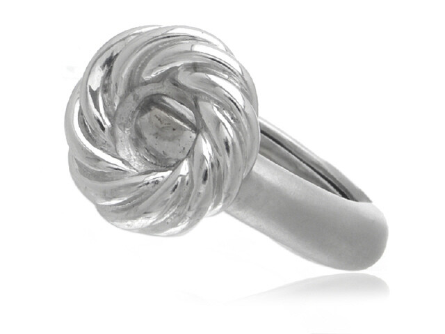 18K W GOLD BAND RING SEMI-MOUNT