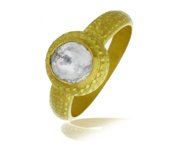 22K YELLOW GOLD ROUND RC DIAMOND RING