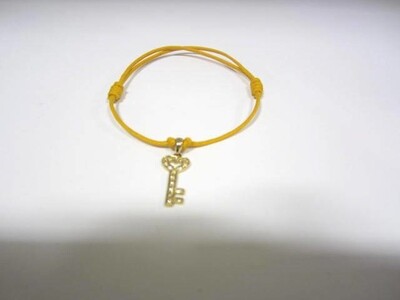 14K Yellow Gold Diamond Key to my HeartT Bracelet