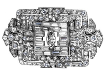 Platinum and Diamond Art Deco Brooch