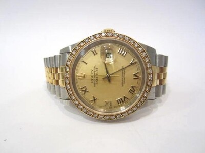 Stainless Steel and 18K Yellow Gold Rolex Datejust Wat
