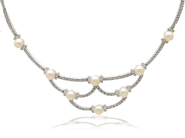 18KW DIA..76CT CULPEARL NECKLACE