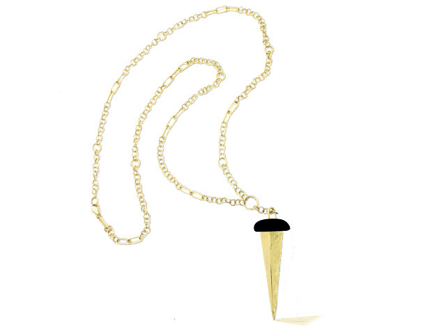 18k y/g Ebony nail head neck