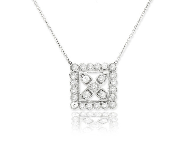 14k w/g diamond pendant