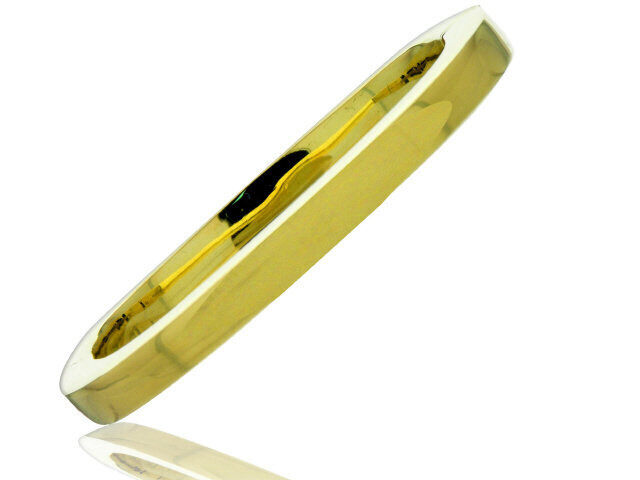 14K Yellow Gold Plain Bangle