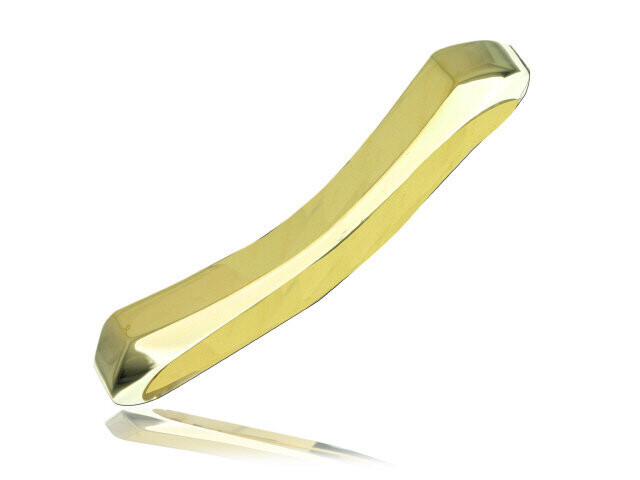 14K Yellow Gold Asymmetrical Cushion Bangle
