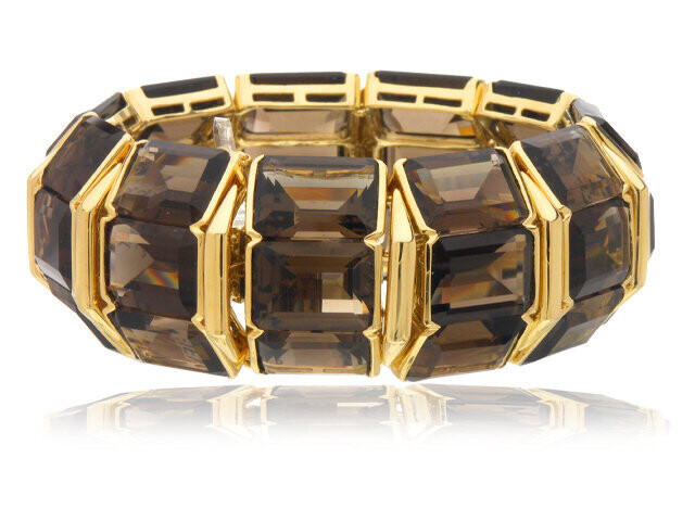 18K Yellow Gold Smokey Topaz Bracelet
