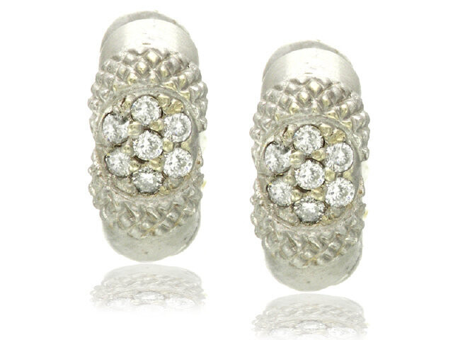 14KW DIA 45CT HUGGY HOOP EARRINGS