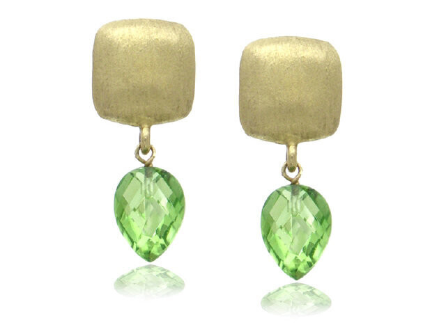 14KY PERIDOT DANGLE ER