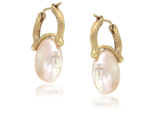 14KY PINK FRESH WATER PEARL DANGLE EARRINGS