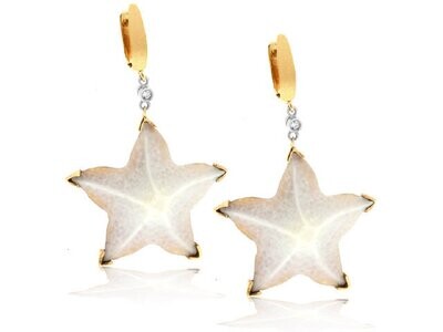 Cameo Starfish Earrings