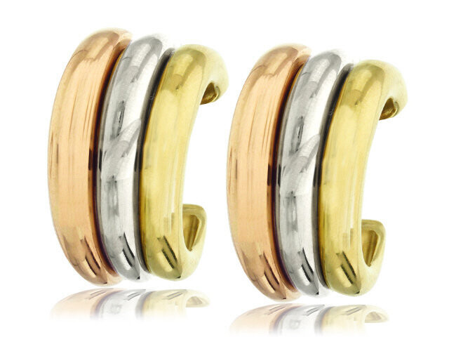 18k Tri-color Cartier Earrings