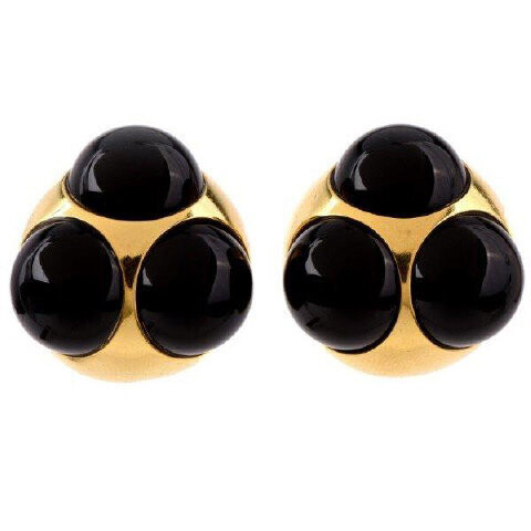 18K Yellow Gold Black Onyx Tiffany & Co Paloma Picasso
