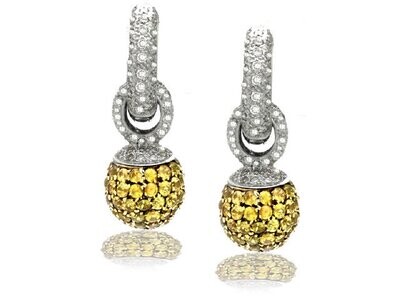 18K Diamond dangle earrings