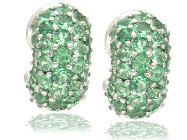 18KW Tsavorite  HUGGY EARRINGS