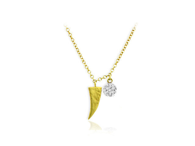 14k yellow gold diamond necklace