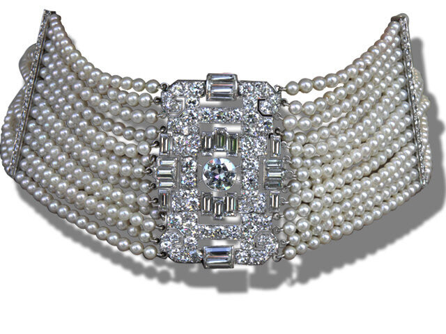 Platinum and Pearl Fred Leighten Necklace (Choker)