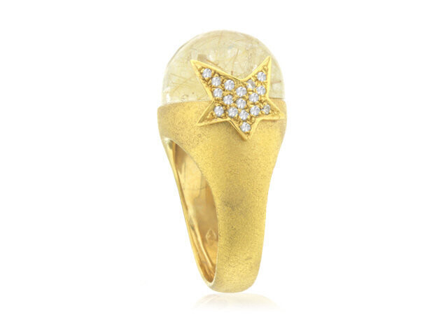 14k rutilated quartz ring
