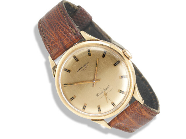 18K Rose Gold Men's Longiness Silver Arrow Watch