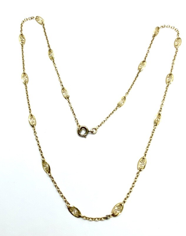 Fancy Yellow Gold Chain 18"