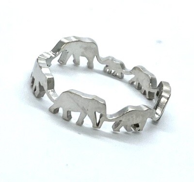 Marc Alary Elephant Ring in White Gold
