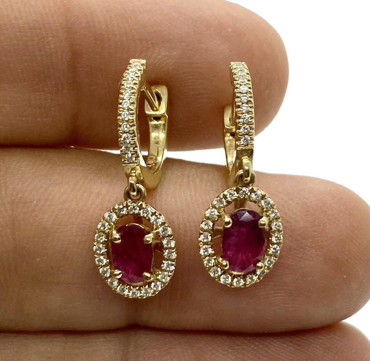 Ruby and Diamond Earrings