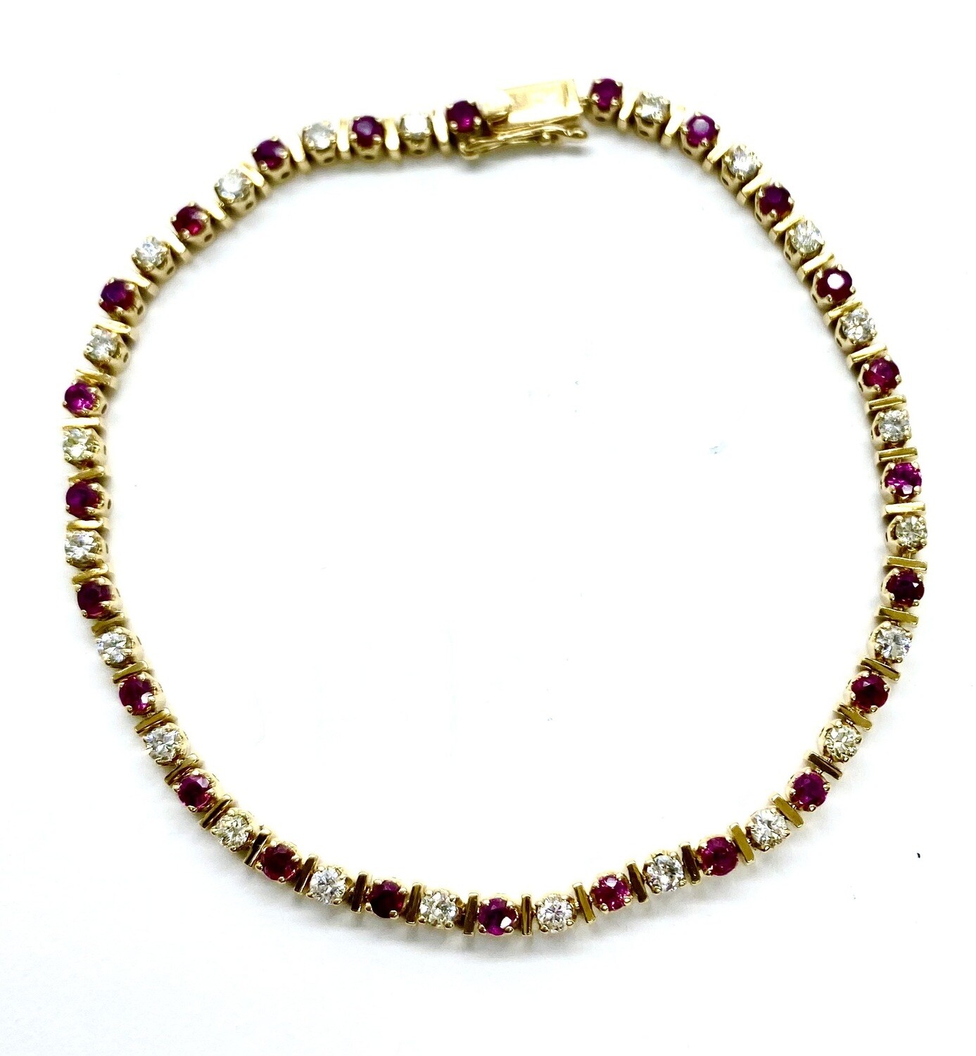 Estate Ruby and Diamond Bracelet