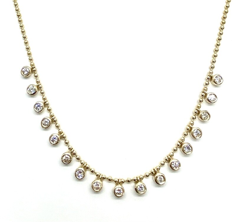 Yellow Gold and Diamond Necklace